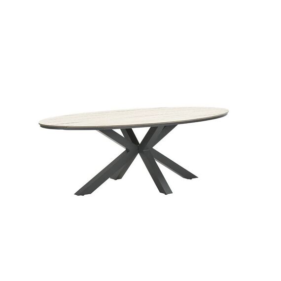 Edison Tafel 220X115Xh75Cm Carbon Black/Light Teak Polywood