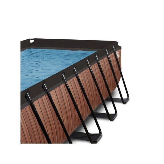 Exit Zwembad Rechthoekig Frame Pool 4X2X1.22M 12V Wood Style