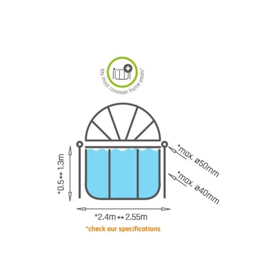 EXIT Swimming Pool Zonnedak D244Cm