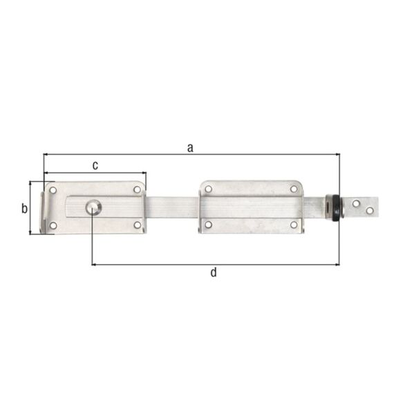 Grendel Voor Dubbele Deur,Rvs,327X60