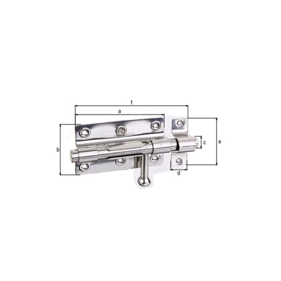 Bout-Sluitgrendel,Rvs,M.Tegenstk100/153