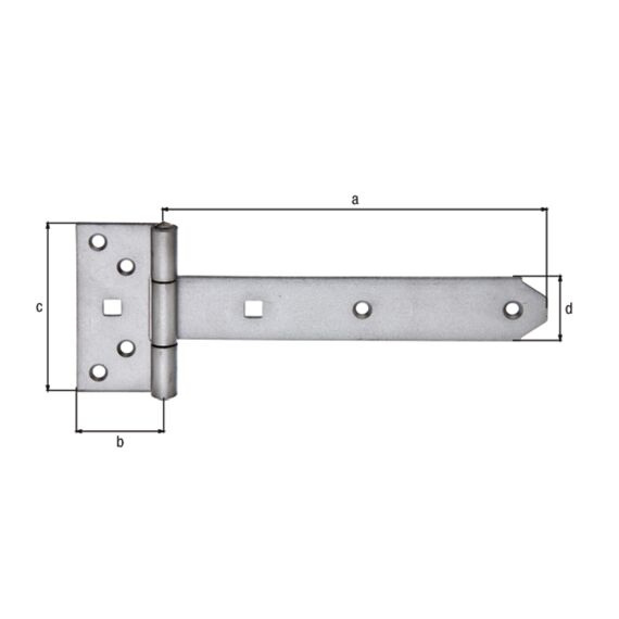 Staartscharnier,Rvs,191,5/44X92