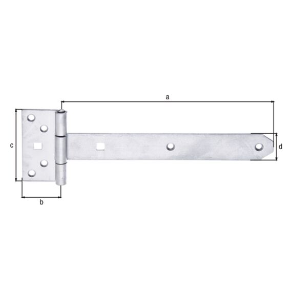 Staartscharnier,Rvs,242/44X92