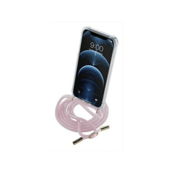 Cellularline Transparante Case Met Aanpasbare Koord Iphone 12 Pro Max Roze