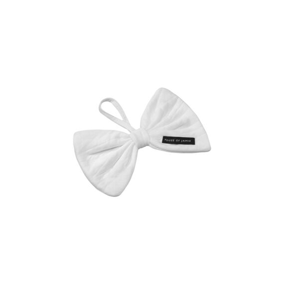 House Of Jamie Fopspeenketting Bow Tie Geo Jacquard White