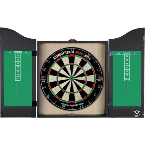 Wooden Black Cabinet With Sisal Dartboard 65004C