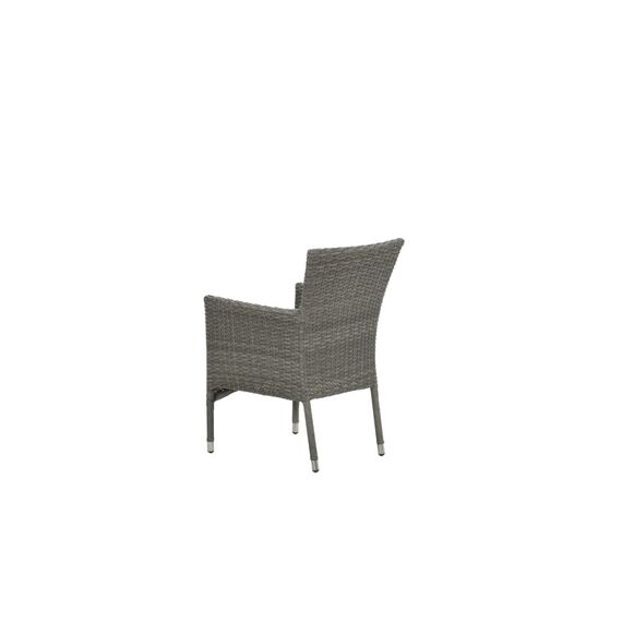 Nicosia Stapelbare Fauteuil Wicker Met Kussen Organic Grey/Antraciet