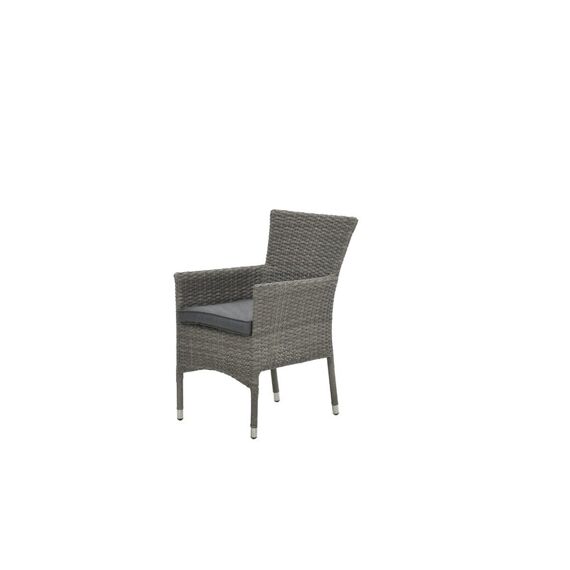 Nicosia Stapelbare Fauteuil Wicker Met Kussen Organic Grey/Antraciet