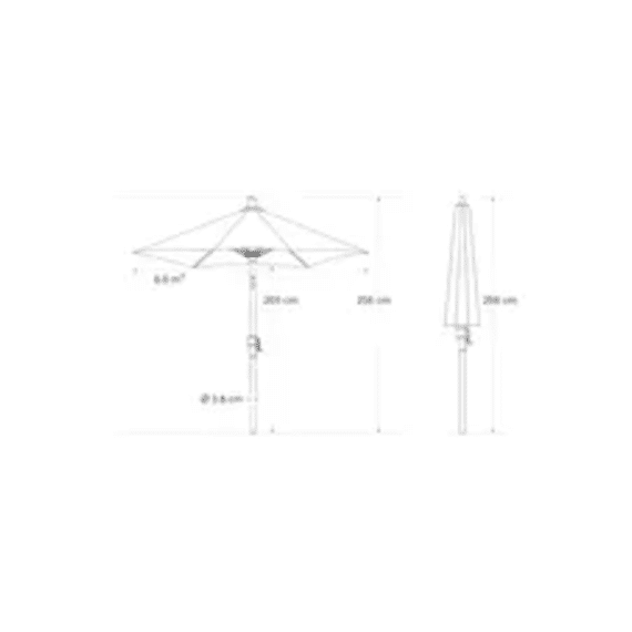 Platinum Riva Parasol Alu 3X2M Anthracite/Light Grey