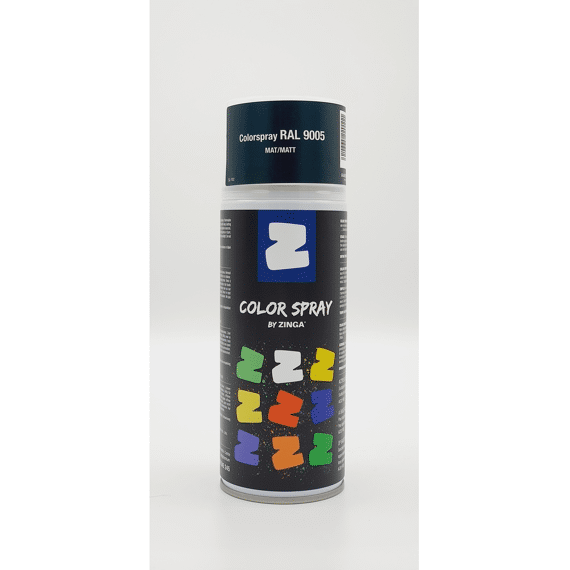 Colorspray Zinga 400Ml Ral 9005 Mat Gitzwart