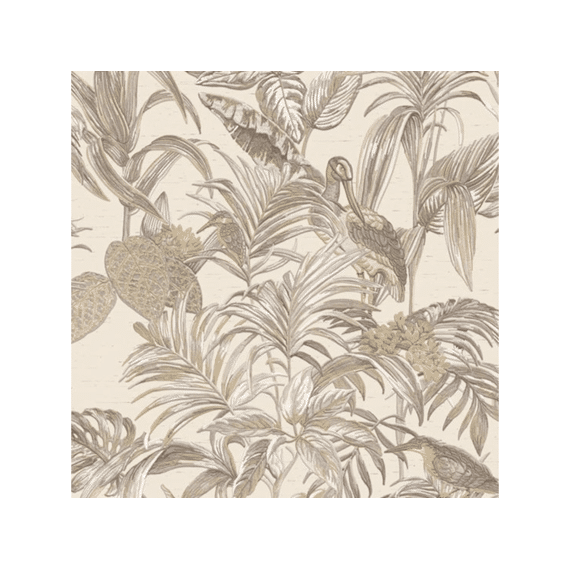 Vliesbehang Wallstitch Bird Of Paradise Cream