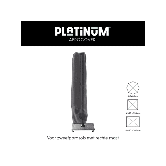 Platinum Aerocover Free-Arm Parasolhoes 3X4M Anthraciet