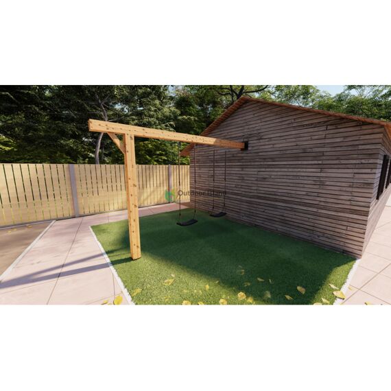 Excellent Schommel Obelix 300cm Onbehandeld 4 Schommelhaken