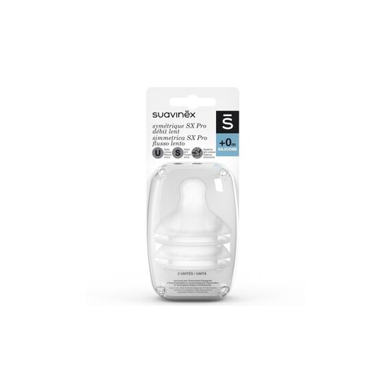 Suavinex  Zuigspeen Silicone Rond New  Slow Flow Duo