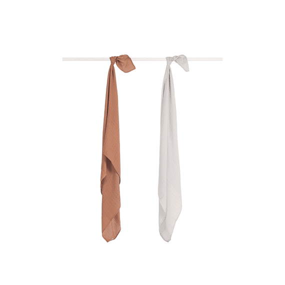 Jollein Bamboe Multidoek Large 115X115Cm Caramel (2Pack)