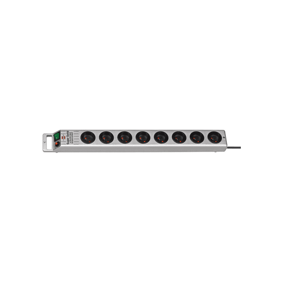 Super-Solid Line Stekkerdoos 8-Voudig Zilver 2,5M H05Vv-F 3G1,5 *Fr*