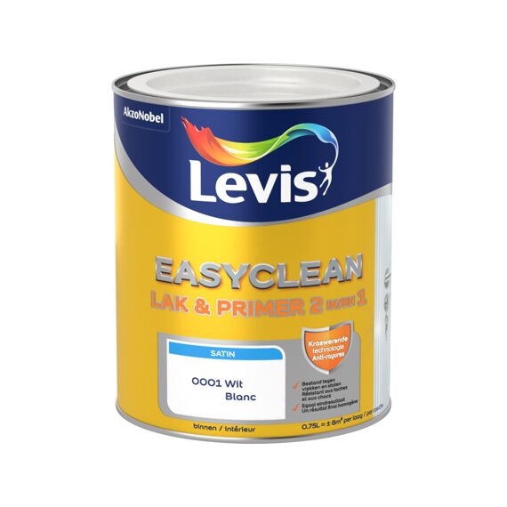 Levis Easyclean Lak Sat Wit 0.75L