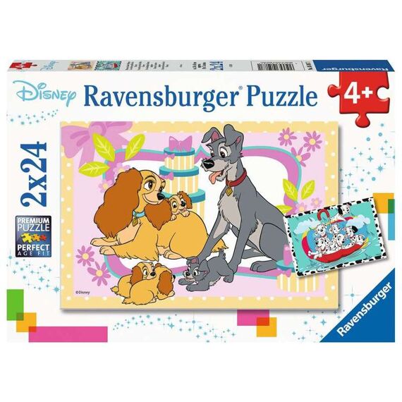 Ravensburger Puzzel 2X24 Stuks Disney De Schattigste Disney Puppies