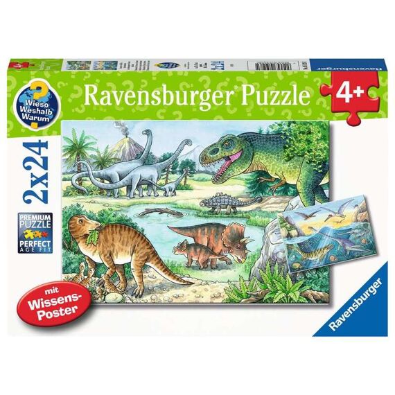 Ravensburger Puzzel 2X24 Stuks Sauriërs En Hun Leefruimte