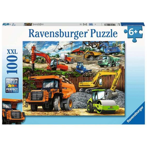 Ravensburger Puzzel 100 Stuks Xxl Bouwvoertuigen