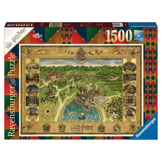 Ravensburger Puzzel 1500 Stuks Harry Potter Hogwarts Map