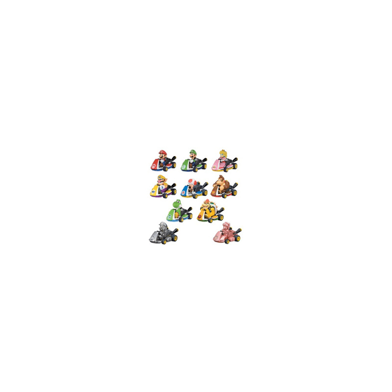 Mario Kart - Retrofrictie Karts 5 Cm - Assortiment - Tomy