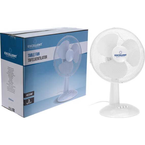 Ventilator Tafelmodel 30Cm Wit