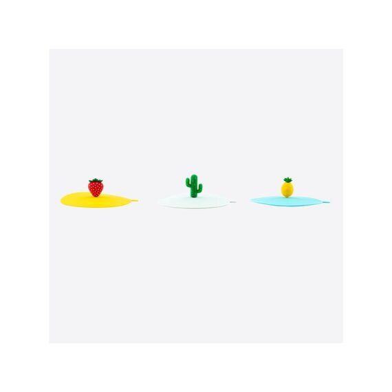 Dotz Deksel Silicone Cactus, Ananas Of Aardbei Assortiment Prijs Per Stuk 11X3Cm