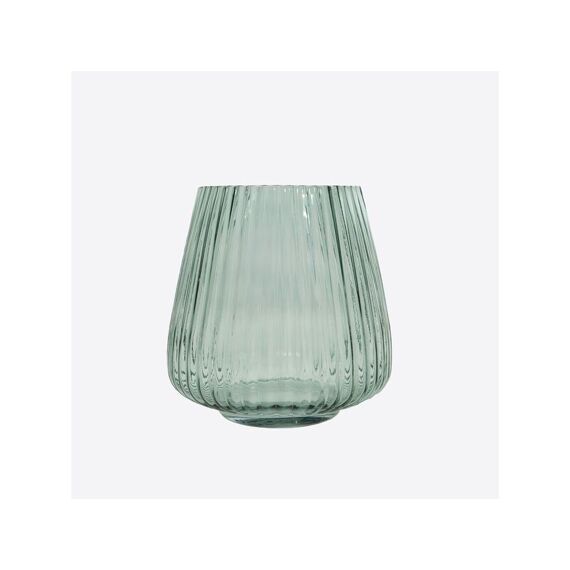 Point-Virgule Vaas Uit Glas Groen Dia17.7Cm H18Cm