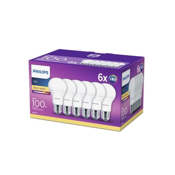 Philips Led 100W A60 E27 Ww 230V Fr Nd 6Ct/4