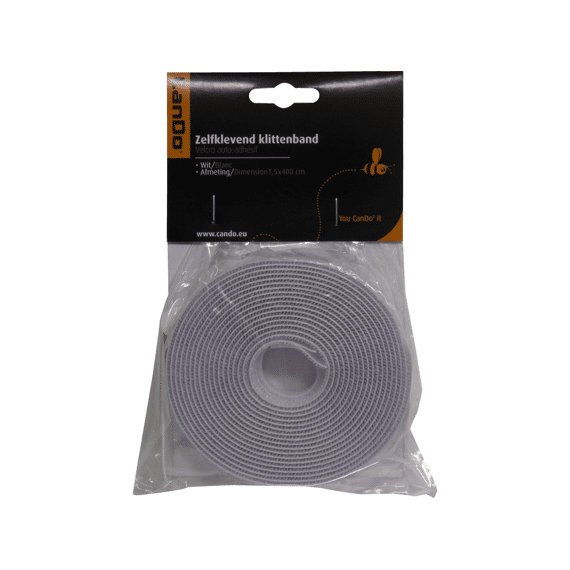 Cando Klittenband 15Mmx400Cm Wit