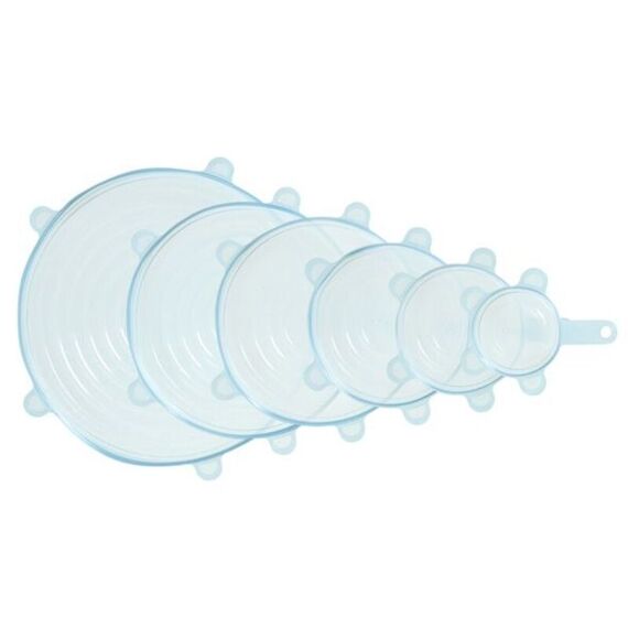 Curver Set Silicone Vershouddeksels Rond 180X140X35 - 6St