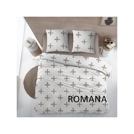 Carlina T Dekbedovertrek Katoen Romana Taupe 270X200/220