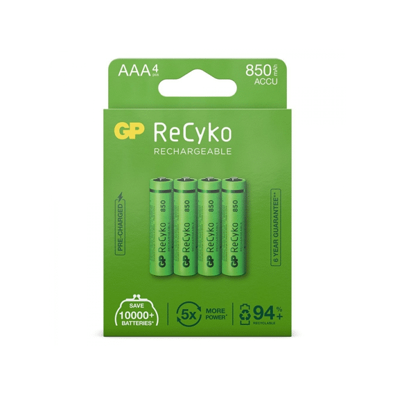 Gp Batt Recyko Aaa 850 Mah 4 St Op Bl