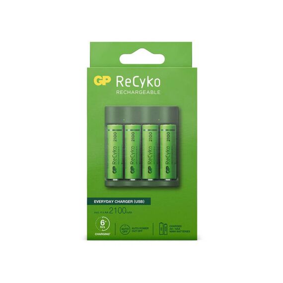 Gp Usb Charger 4 X Aa 2100 Mah  Incl.