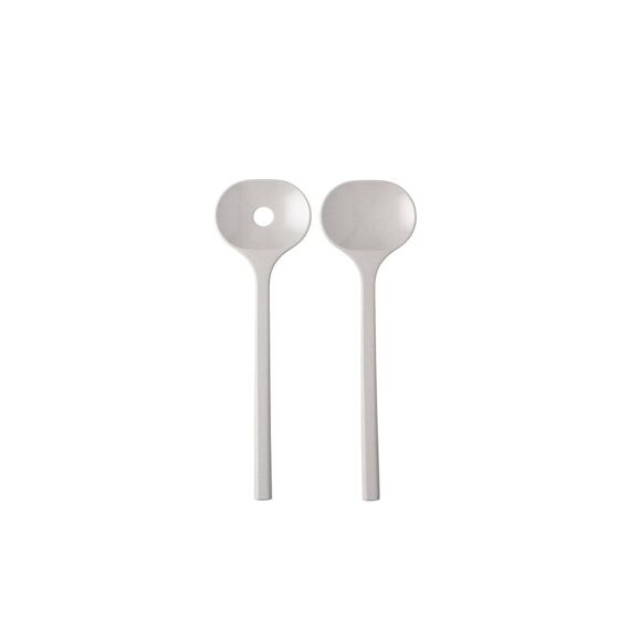 Saladebestek Bloom 2-Delig - Pebble White