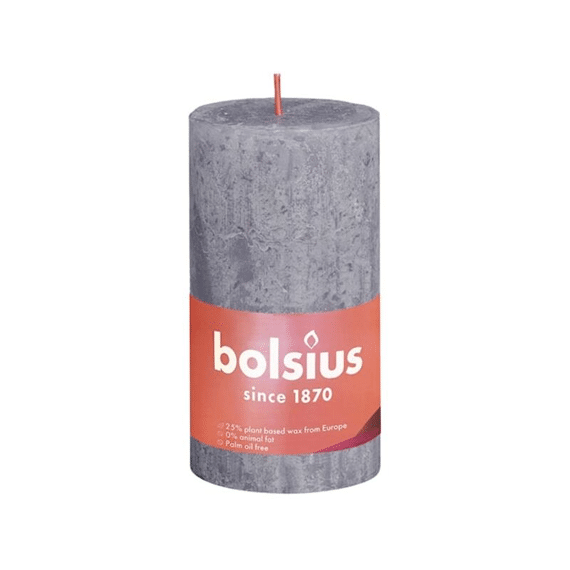 Bolsius Rustiek Stompkaars 130/68 Frosted Lavender