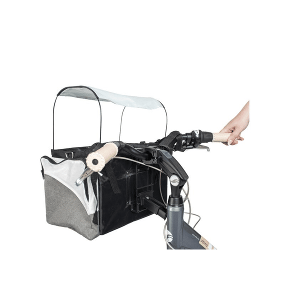 Fietstas Met Zonnescherm 34X26X26 Lichtgrijs