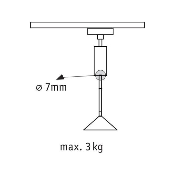 Urail Universal Pendel Adapter Schwarz Matt 230V Metall/Kunststoff