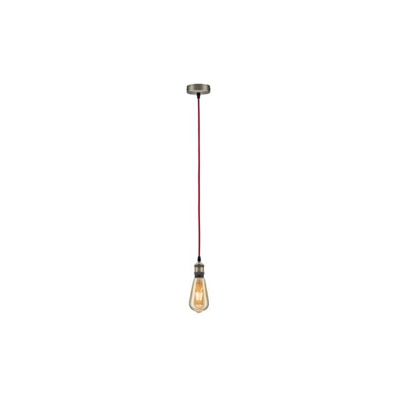 Neordic Eldar Pendellamp Max1X20W E27 Rot/Brüniert 230V Metall