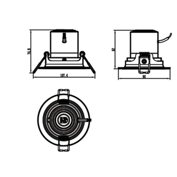 Philips 59556Pomeron Dim 070 7W 27K Eu Recessed