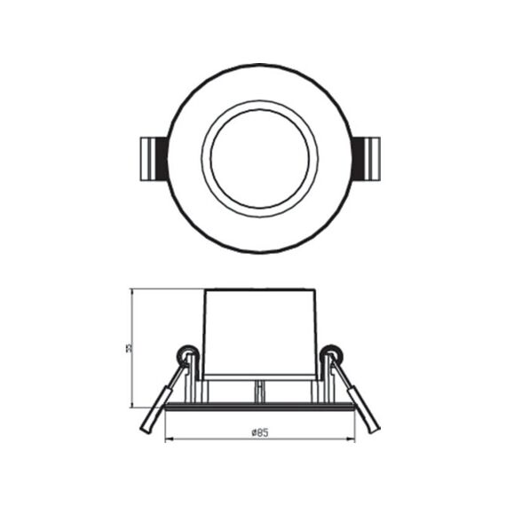 Philips Sparkle Sl261 Rd 070 5.5W 27K W Hv R 3P