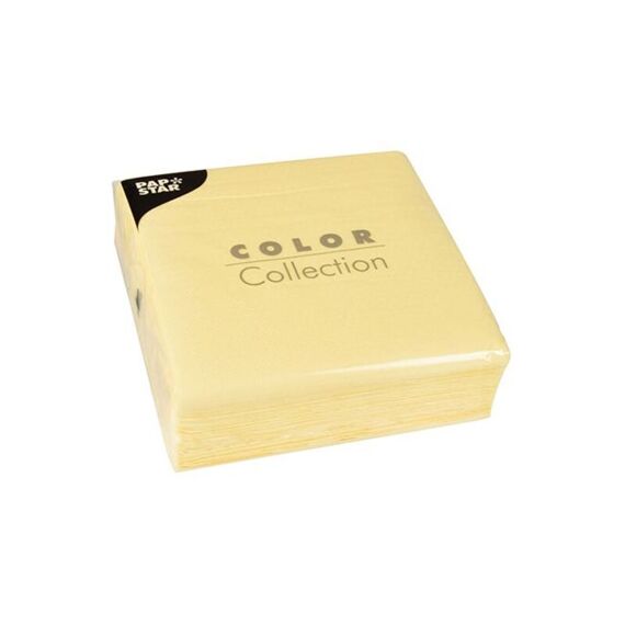 Servetten 1-Laags 1/4 Vouw 33X33Cm Creme 100St.