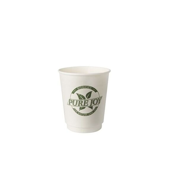 Drinkbekers Pure Joy Dubbelwandig Karton 0.2L D8X9Cm Wit 20St.