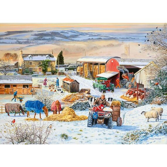 Ravensburger Puzzel 1000 Stuks Boerderij In De Winter