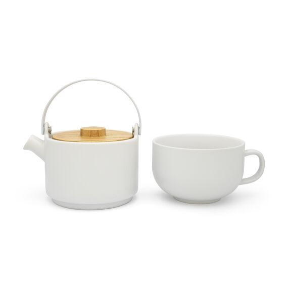 Tea For One Umea Wit Met Bamboedeksel