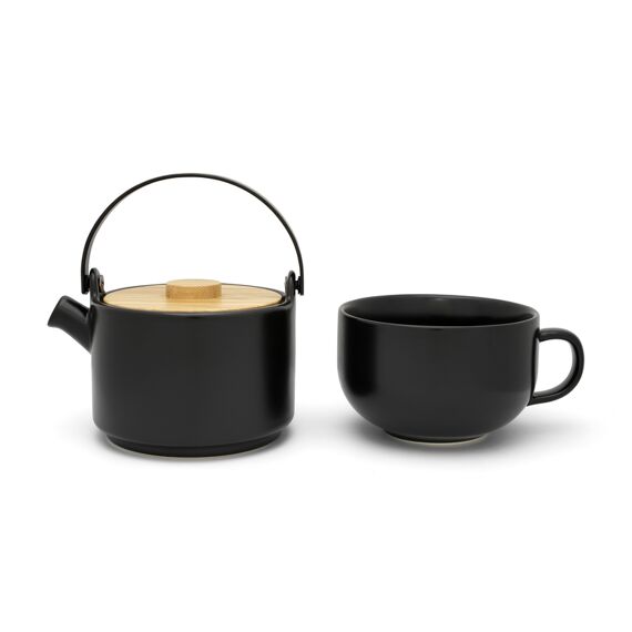 Tea For One Umea Zwart Met Bamboedeks