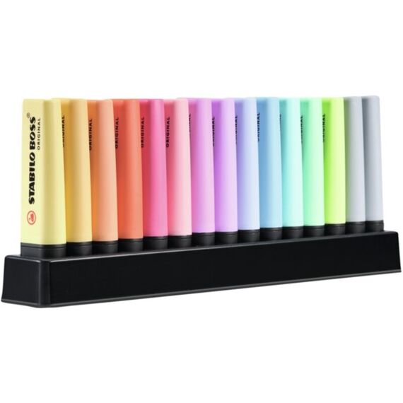 Stabilo Boss Original Pastel Fluo Stiften 15-Delige Deskset