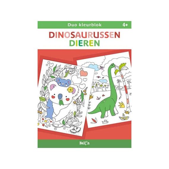 Duo Kleurblok Dinosaurussen En Dieren