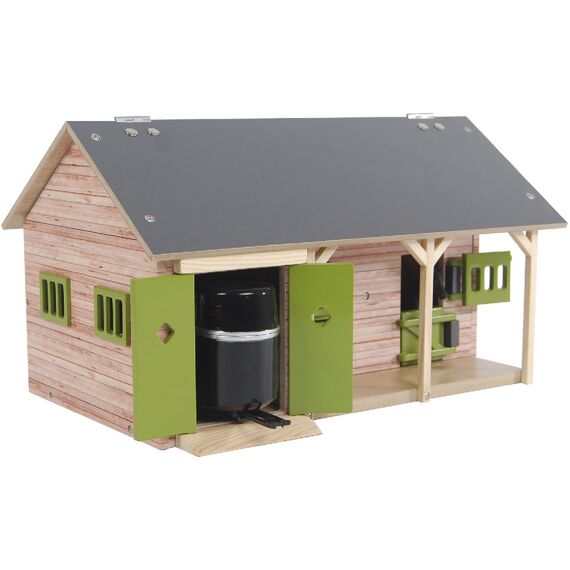 Kids Globe Paardenstal Met 2 Boxen En Berging 1:32 34X22X19Cm